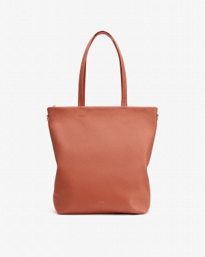 Borse Tote Donna Cuyana Alti Easy E Zip Rosse Marroni | WVZ8162XW