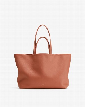 Borse Tote Donna Cuyana Classiche Easy Rosse Marroni | CLI9441DJ