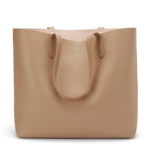 Borse Tote Donna Cuyana Classiche Structured Pelle Khaki | OZB9690DQ