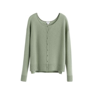 Cardigan Donna Cuyana Single-Origin Cashmere Verdi | ZBP310IN