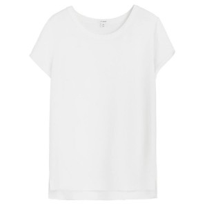 Magliette Donna Cuyana Silk High-Low Tee Bianche | WEJ3594ER