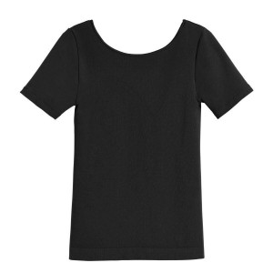 Magliette Donna Cuyana Stretch Scoop Neck Tee Nere | EXU862IO