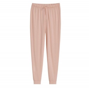 Pantaloni Donna Cuyana Organic Pima Tapered Rosa | LWK3855NL