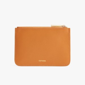 Pochette Donna Cuyana Zero Waste Slim Pelle Gialle | QTP5138DJ