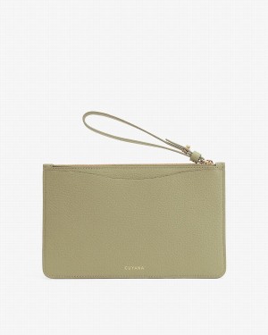 Portafogli Donna Cuyana Slim Wristlet Verdi | RDD325CE