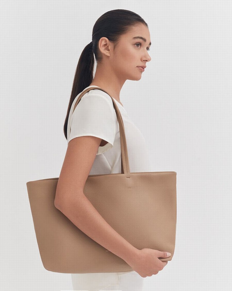 Borse Tote Donna Cuyana Small Easy Khaki | ASH1270EL