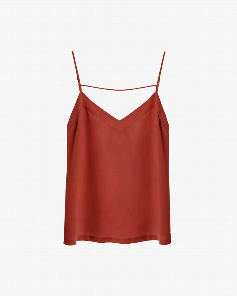 Canotta Donna Cuyana Silk Cami Rosse | IPZ6825CA