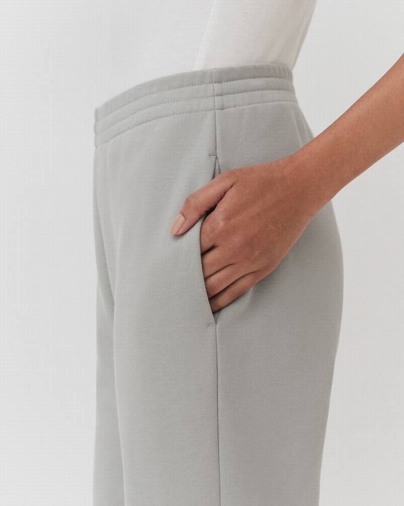 Pantaloni Jogger Donna Cuyana Terry Sculpted Grigie | IIW4231EX