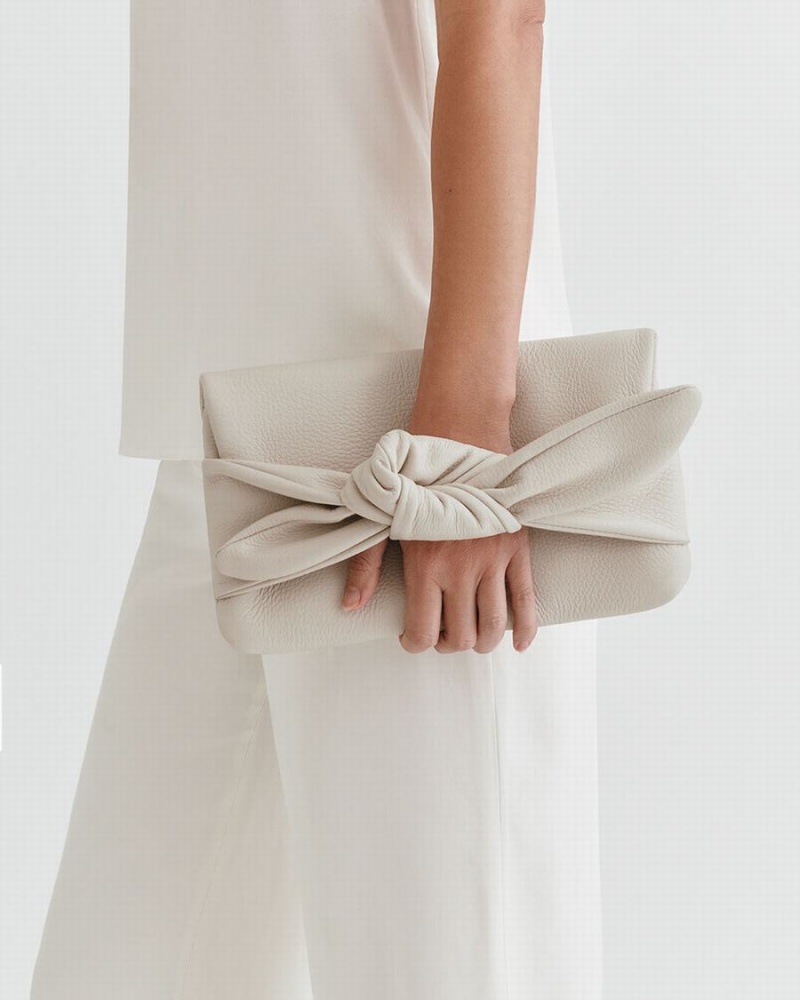 Pochette Donna Cuyana Bow Bianche | ACR6288EZ