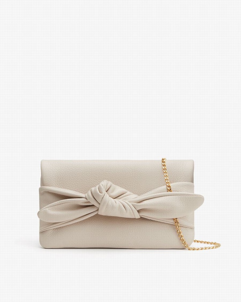 Pochette Donna Cuyana Bow Bianche | ACR6288EZ