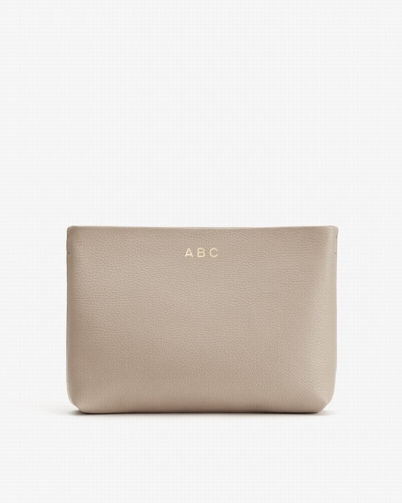 Pochette Donna Cuyana Small E Zip Grigie | CLN4436CW