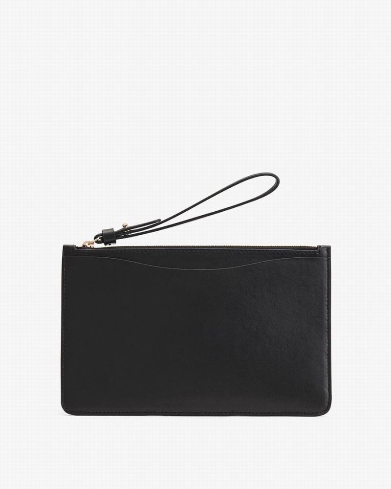 Portafogli Donna Cuyana Slim Wristlet Nere | RTY2692LO